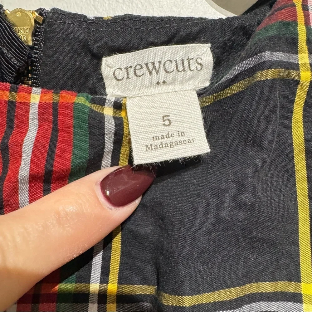 J.Crew Crewcuts Plaid Dress in Red, Black, and Yellow. Girls Size 5